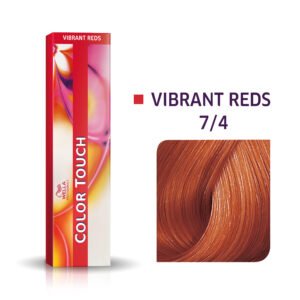 coloration color touch a lille par nos coiffeurs coloristes lillois Wella professionnels7/4 blond cuivré vibrant Reds