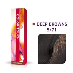 coloration color touch a lille par nos coiffeurs coloristes lillois Wella professionnels 5/71 châtain clair marron cendré