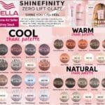 nuancier shinefinity pour patine cheveux