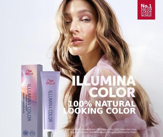 Cheveux naturels sublimés par la coloration permanente Illumina Color de Wella