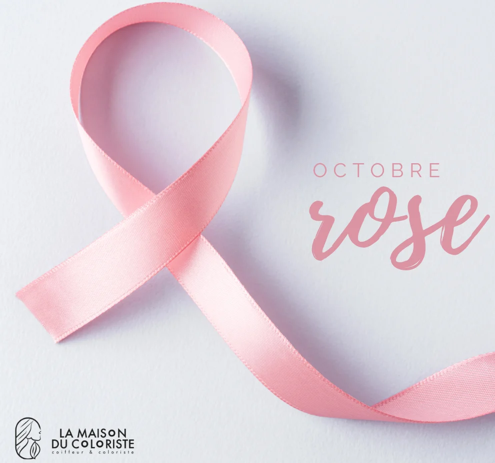 Logo engagé La Maison du Coloriste pour sensibilisation Octobre Rose