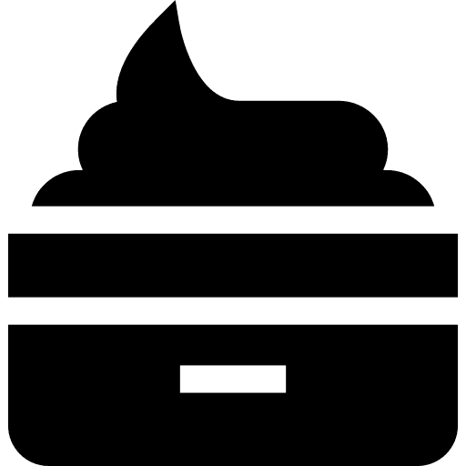 Icône pot de crème capillaire, symbolisant un masque nourrissant pour cheveux colorés et méchès