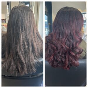 Avant après correction couleur : résultat harmonieux sans reflets indésirables