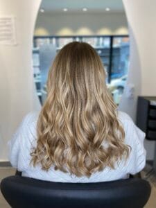 Balayage miel sur brune