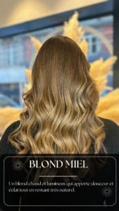 Balayage miel : effet bonne mine et brillance, réalisé par coloriste à Lille