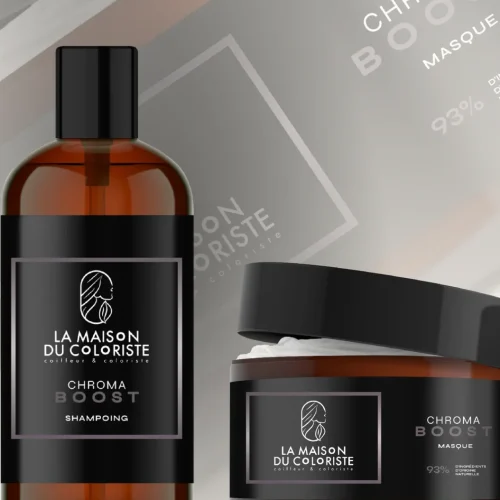 Flacon de shampoing sans sulfates hydratant et protecteur pour cheveux colorés - La Maison du Coloriste.